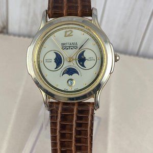 Vintage Brittania Levi Strauss Moon Phase Watch